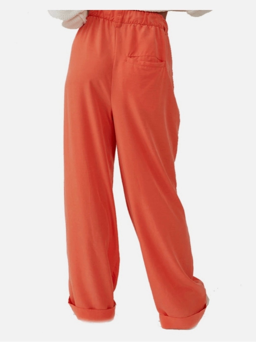 Free People Nothin to Say pleated trouser rare small orange pockets - Picture 12 of 13